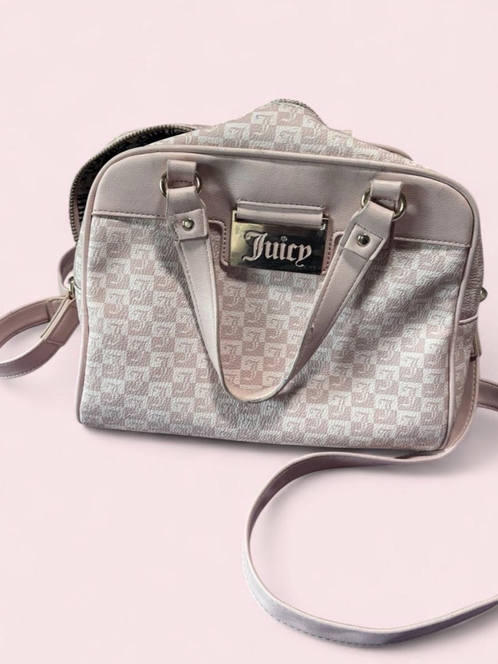 Juicy Couture Pink & White Satchel